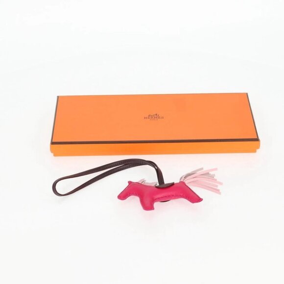 HERMES Rodeo Charm PM Charm Leather Pink Auth 133735 - Picture 12 of 12